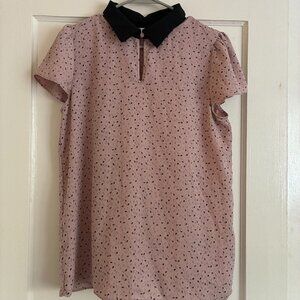 Nordstrom Rack Collared spotted blouse